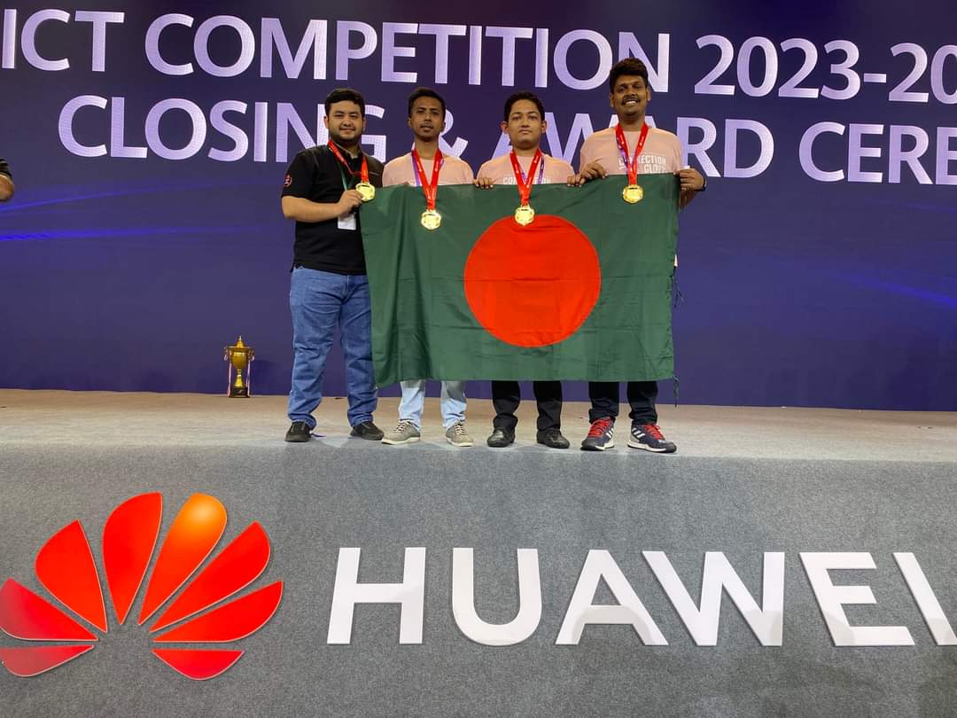 RUET team secured 2nd place in Network Track 2 in the Global Round, 8th Huawei ICT Competition 2023-24.